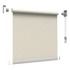 JIAYUAN 38MM 100% Blackout Darkening UV Protection Manual Roller Shade For Indoor Window
