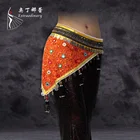 High quality handmade beads belly dance belt orange tribal hip scarf