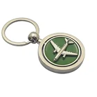 Oneway Wholesale Aircraft key chain Custom Logo Rotation 3D Metal Keychain