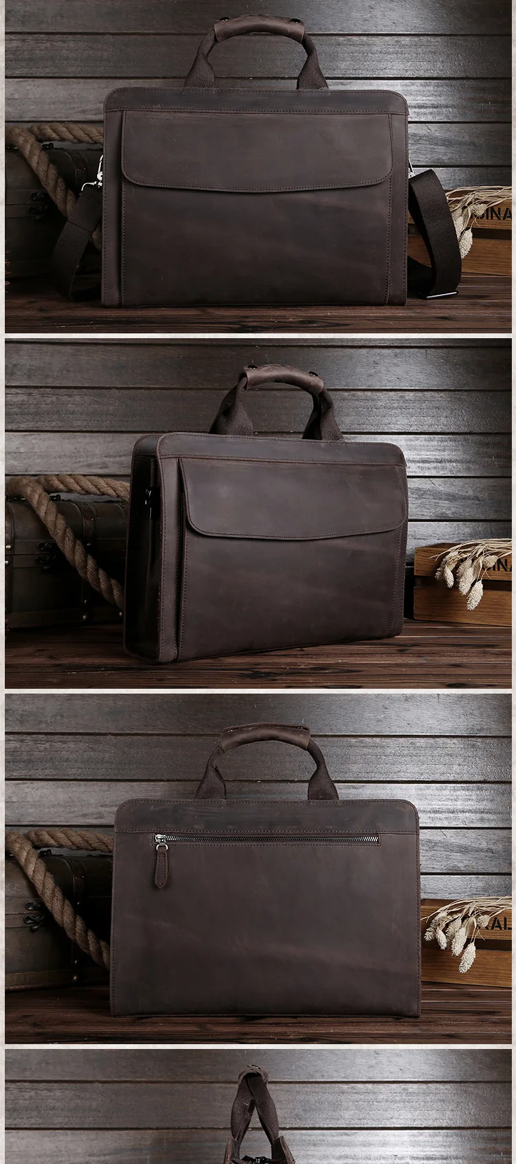 crazy horse leather men briefcase (2)