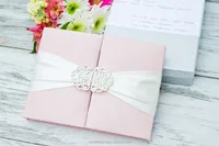 Wholesale silk box wedding invitations