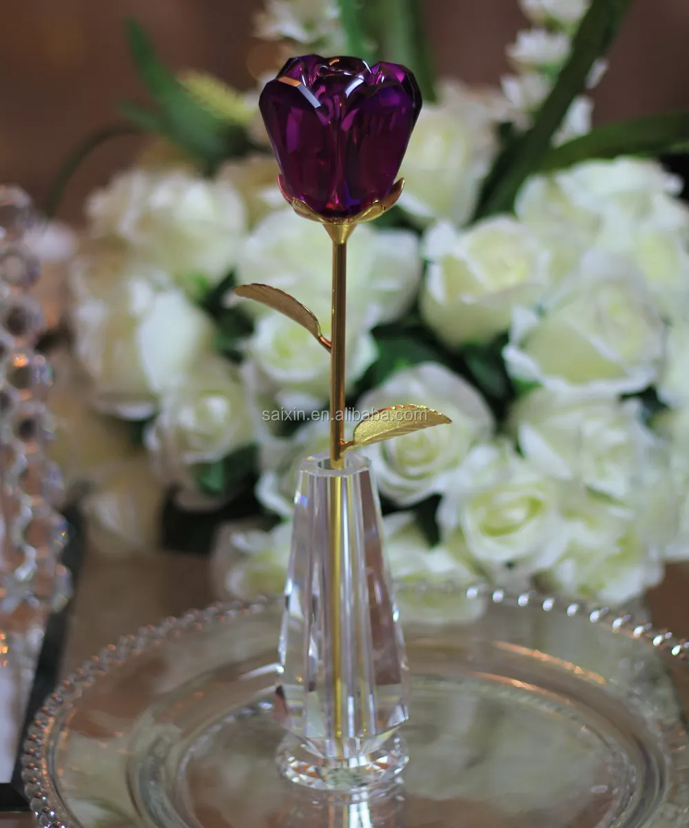crystal rose flower used wedding decorations for