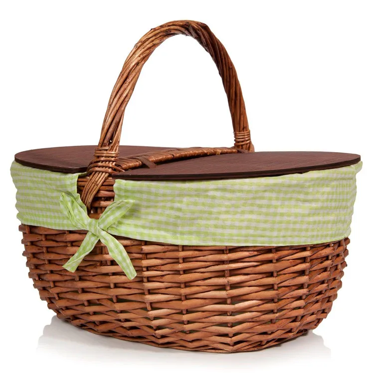 storage baskets  name   ball woven steamer straw wicker picnic