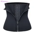 Black Hooks with Zipper Neoprene Waist Tummy Shaper For Women