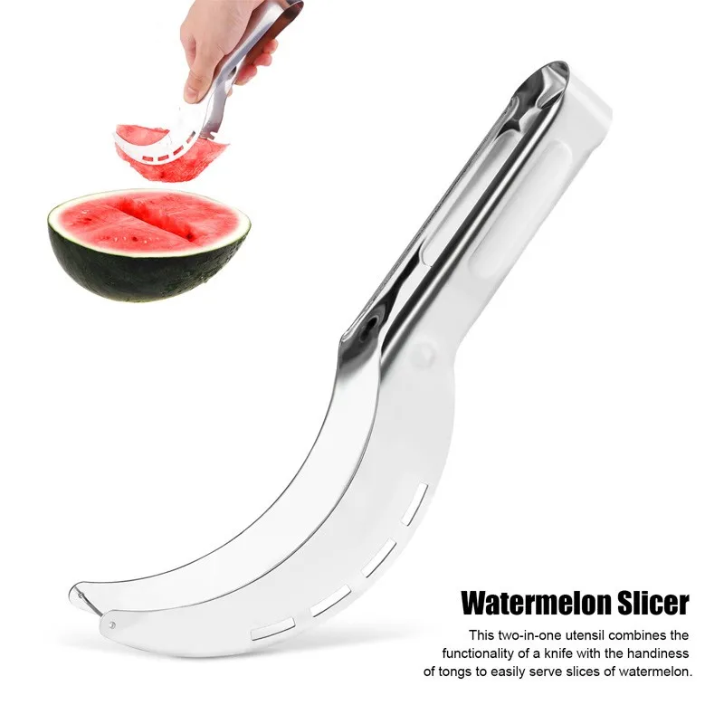 stainless steel watermelon slicer cutter knife corer fruit