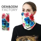 Wholesale Soft Polyester Seamless Printed Antibacterial Stretchy Magic Headwear Bandanas