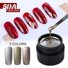 Custom logo OEM private label UV LED nail painting gel polish easy apply metal painting gel for wholesale