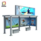 bus shelter materials advertising equipment light box solar bus stop with bench