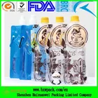 baby food reusable refillable food pouch/liquid stand up pouch with spout,top spout pouch for food