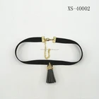 Whole Sale Charming Black Choker Necklace With Tassel pendant