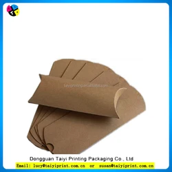 luxury brown craft paper gift packaging pillow box wholesale