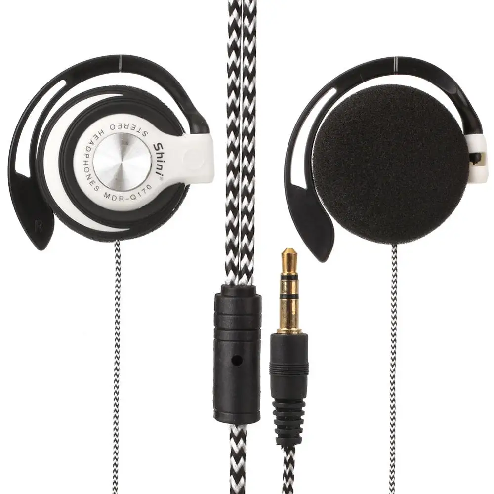 Sport Wired Headset Earphones Clip On Ear Sport Headphones EarHook Earphone For Mp3 Computer Mobile Phone - ANKUX.COM
