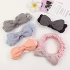 New designs soft plush hairband elastic cotton women make up headband