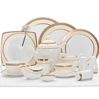 Two-Eight Ceramics Hotel Supplies 12 Piece Dinner Set, Dinnerware Sets for Wedding, Luxury Royal Bone China Tableware*