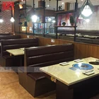 Built Marble Restaurant Table Restaurant Equipment Square Marble Smokeless Hot Pot Table Built In