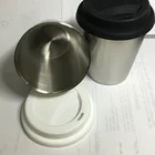 Stainless Steel Double Coffee Cup Insulated Mug Tumbler Cup With Silicone Lid