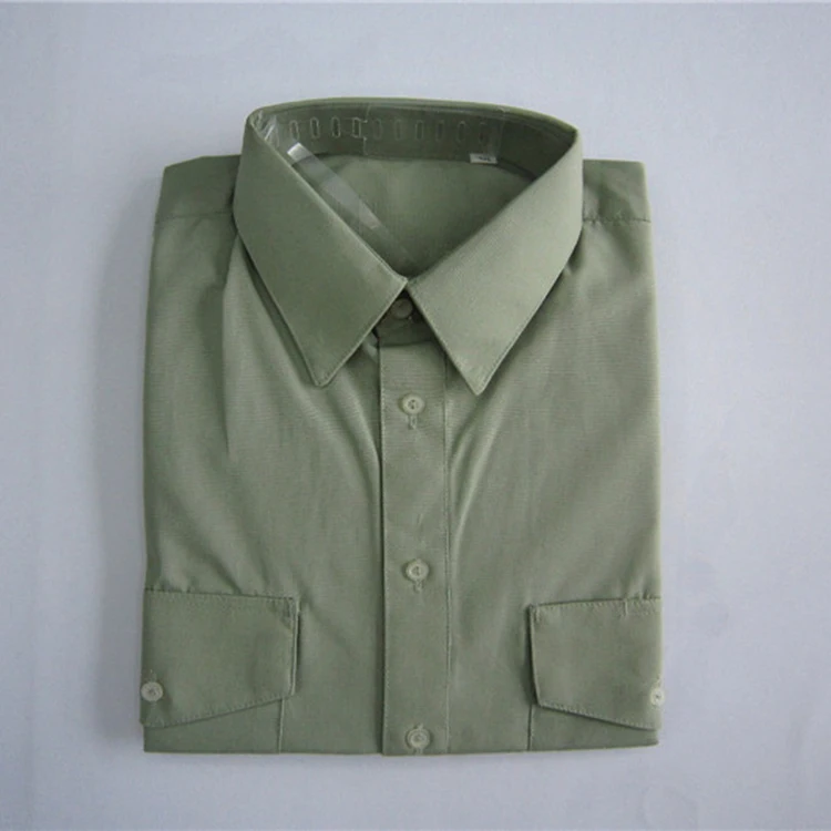 高品质和最优惠的价格橄榄绿色军用衬衫长袖
