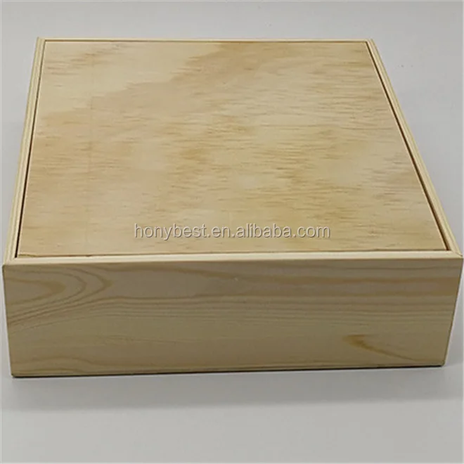 classic pine chocolate gift box wood candy favor