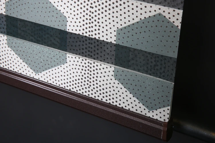 Quick delivery green geometric hexagonal zebra zigbee blackout window blind zebra roller - ANKUX.COM