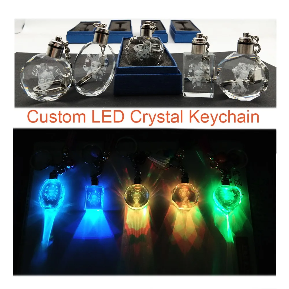 glass crystal craft wedding - buy laser logo custom led light cr