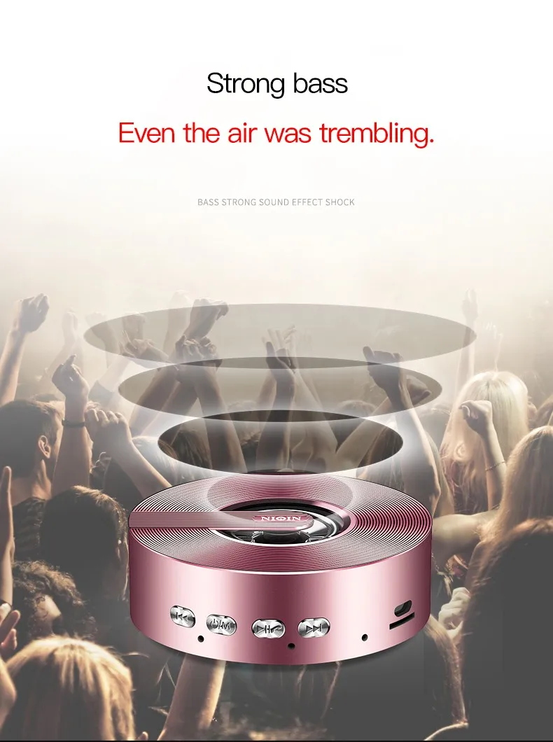 Ultimate version bluetooth speaker bass stereo mini outdoor colorful Mini portable with LED lights hot sell shenzhen - ANKUX.COM