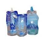 Custom Logo Design Refillable Green Packaging Spout Pouch Plastic Drinking Water Bag For Grocery/Retail Store
