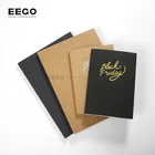 a5/b5/a4 cheap wholesale custom logo brown kraft recycled paper cover stationery school exercise plain notebook printing