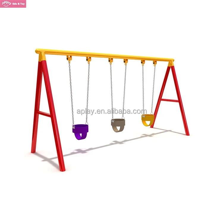 Outdoor Playground Three Seats Metal Swing Sets For Older Kids Buy Metal Swing Sets For Older Kids Metal Swing Sets Swing For Older Kids Product On