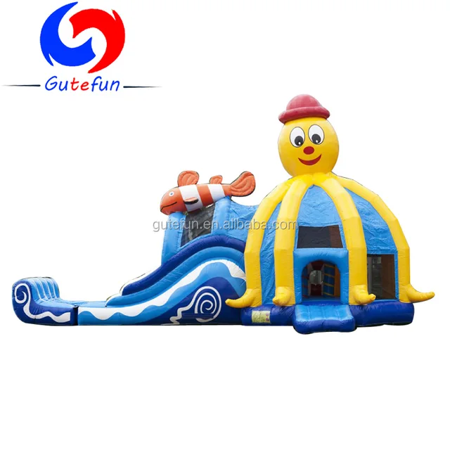 octopus super combo bouncer with plunge pool, large inflatable