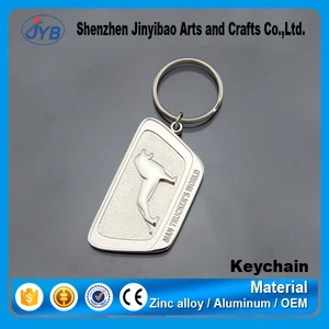 car products gift keyring custom metal embossed logo keychain