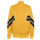 2018 New Long Sleeved Hooded Sweatshirt Color Collision Clothes Ladies Coat