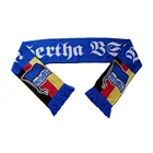Club soccer scarf 100% acrylic fans scarf football custom knit