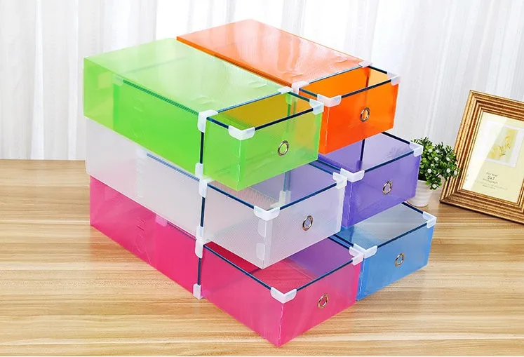 Atistic SFJ NEW Eco-Friendly Shoe Storage Box Case Transparent Plastic Storage Box Rectangle PP Shoe Organizer Thickened drawer Shoe Box (22)