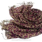 ladies fashion cotton leopard print scarf Chinese factory