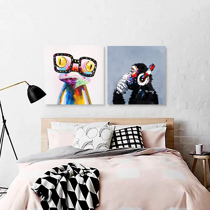 2016 hewan gambar furniture dekorasi rumah karya seni kerajinan lukisan minyak katak