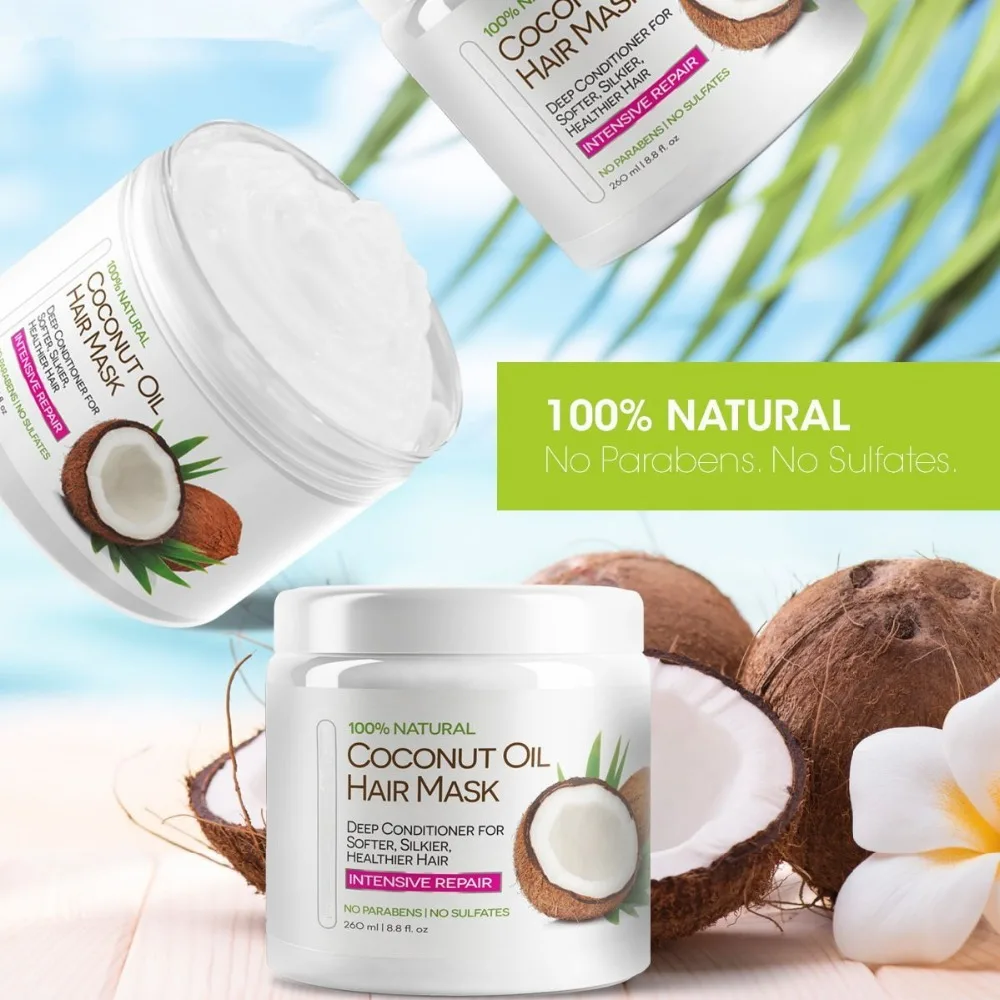 pure body organic coconut oil hair mask