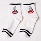 Fashion Cartoon Character Cute Short Socks Women Cute Patterned Ankle Socks Hipster Skateboard Ankle Funny Socks Female