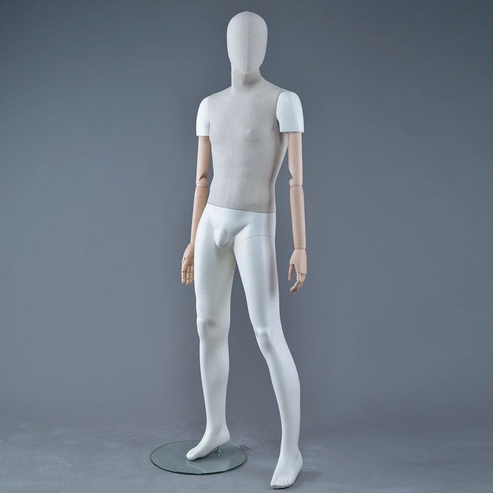 时装商店展示人体模特男性欧洲无面部肌肉男性人体模特模型