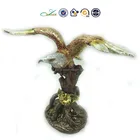 2015 plated gold American resin eagle sculpture