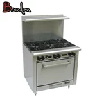 Heavy Duty Range Restaurant Equipment Kitchen Burner Fast Food 6 Burner Gas Stove With Oven