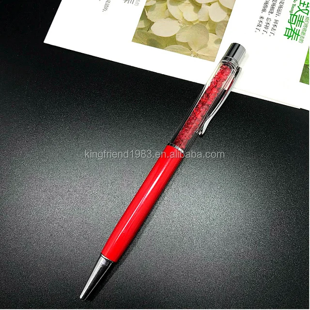 logo customized promotional gift crystal pen,crystal ball pen