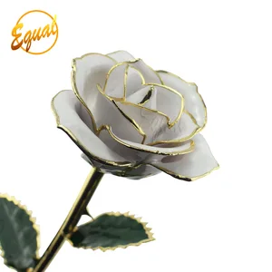 promotion gift for vip 24k gold plated real rose flower