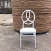 Adult size wedding dining chair no arms white plastic chair