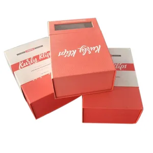 glossy lamination open window cmyk printing gift box for pack