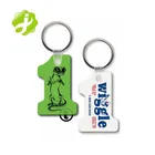 promotion custom soft pvc alphabet Number One Shaped Keychain