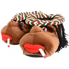 Stuffed indoor black skin shoes eva slippers 2018