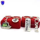 Custom 3d car keychain metal printing stainless steel keyrings with customized your own logo