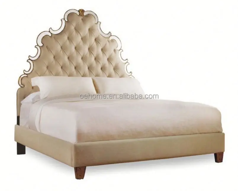 OEM رائجة البيع بالجملة الملك الحجم سرير من الحديد المطاوع