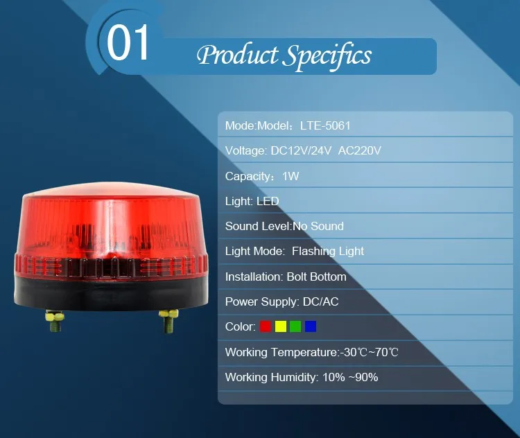 Lte5061 Dc/ac12v/24v/220v Led Garage Door Warning Light Used In