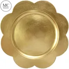 Dinnerware plastic antique gold charger plates